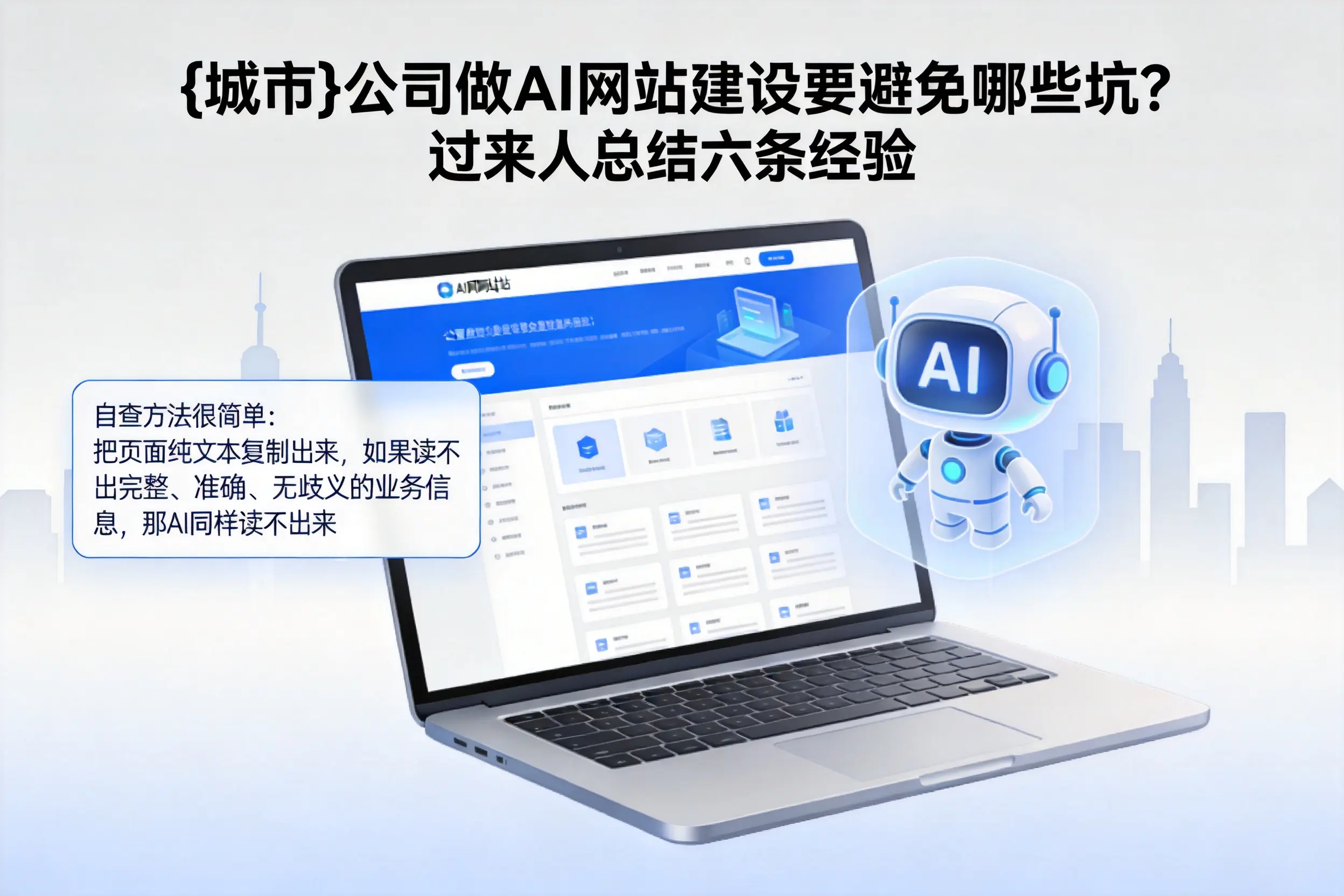 白银公司做AI网站建设要避免哪些坑？过来人总结六条经验