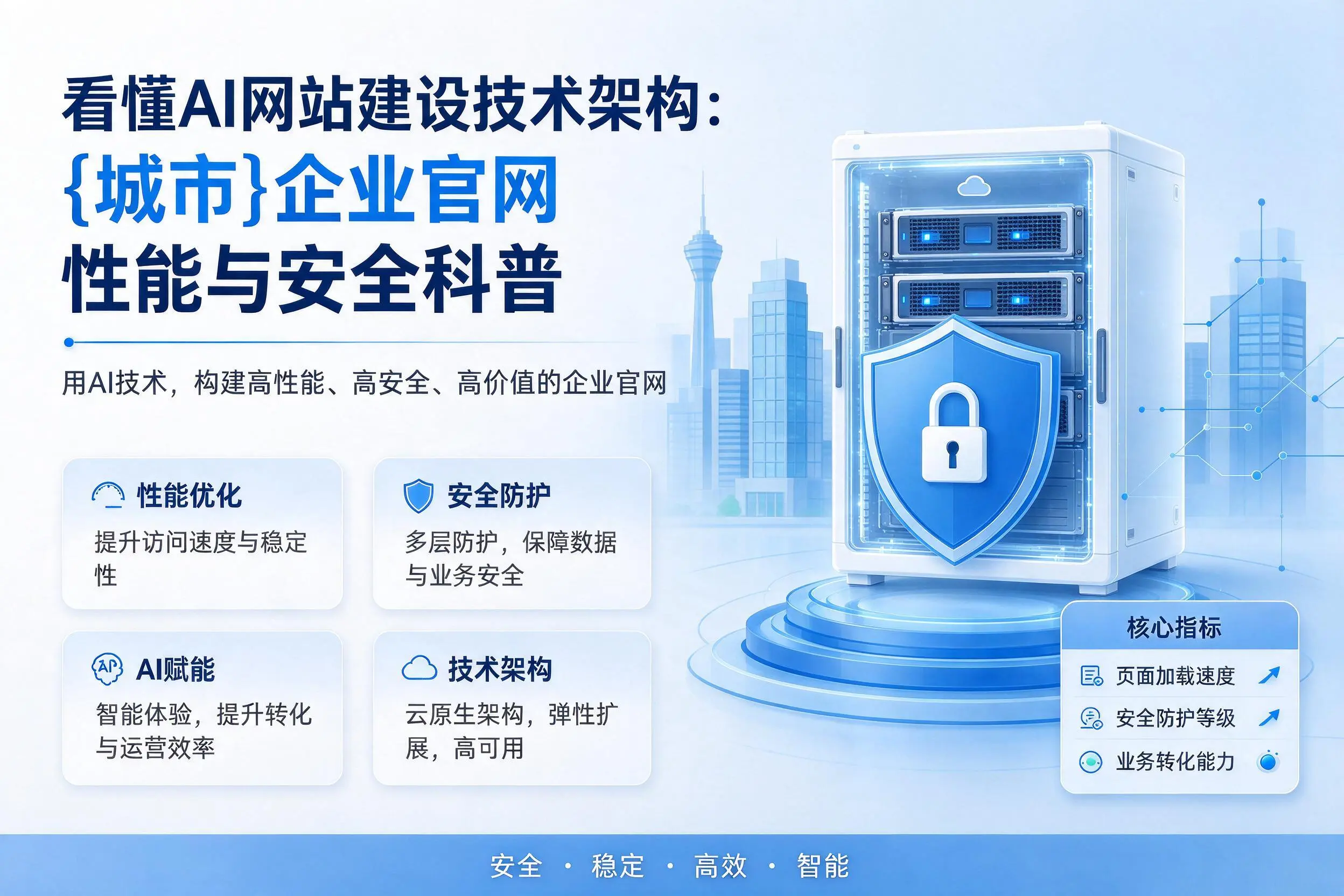 看懂AI网站建设技术架构：白银企业官网性能与安全科普